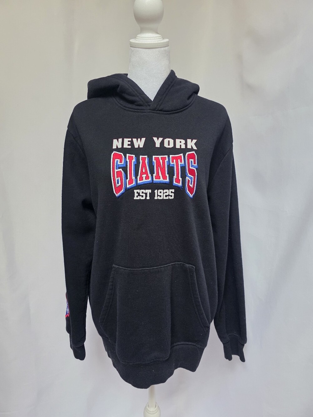 Primark NFL New York Giants Black Graphic Hoodie Size S